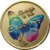 Change Is The Essence Of Life Color Rainbow Butterfly Medallion Surrender Chip Coins, Positive Collection Arts Souvenir Coin