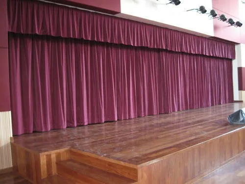 Blackout Velvet Fabric Motorized Stage Curtain Made In