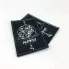 Clothing Accessories Maker Custom Metal Plating Silver Logo Leather Patch Label for Jeans