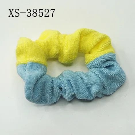 Terry Cloth Fabric Cloth Hair Ties With Two Colors 2018 Hot Sale