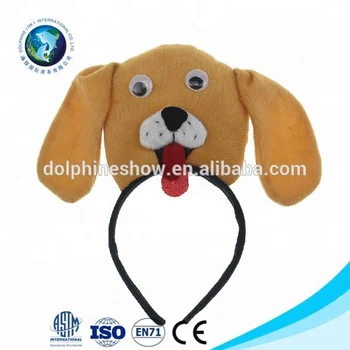 Lucu Anak Anak Mainan Mewah Anjing Kostum Hewan Hairband Kartun