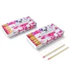 50 sticks candle match boxes colorful match tips custom logo on matchbox candle with different match tips color