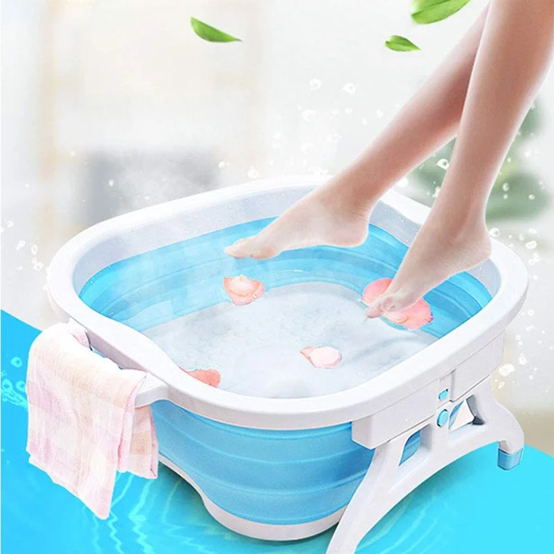 Portable Foot Soak Bath Spa Messager Foldable Plastic Basin Pot Tub