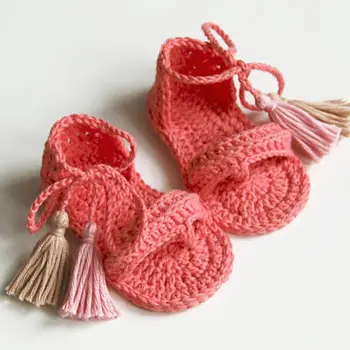 sandalias de croche bebe