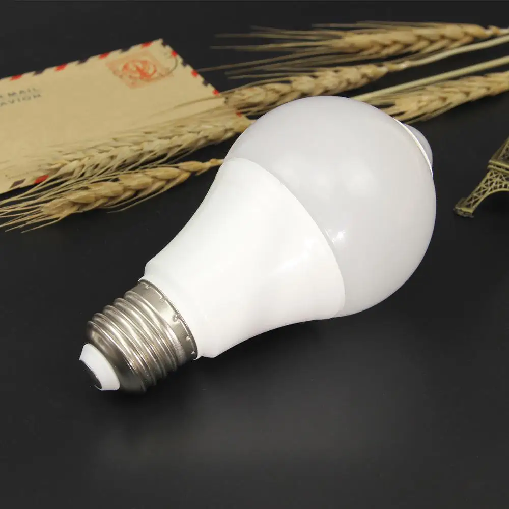 CF GROW Led IR Infrared Sensor Motion Light Bulb E27 7W Auto Smart Led Motion Detecting Light Lamp