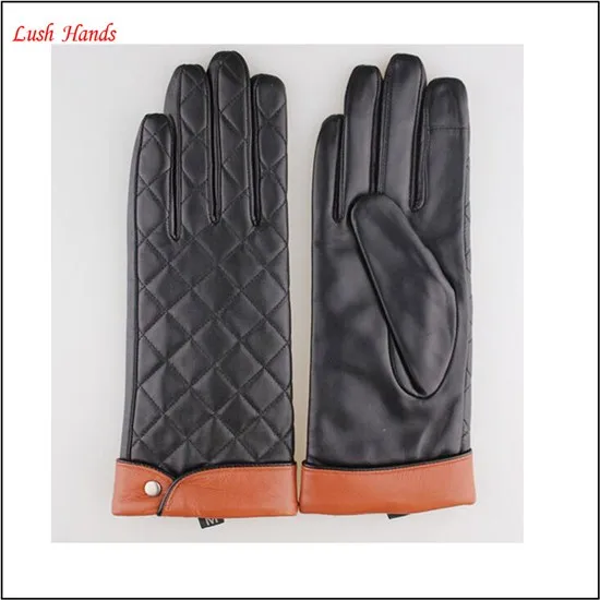 Women dresses sexy black leather glove