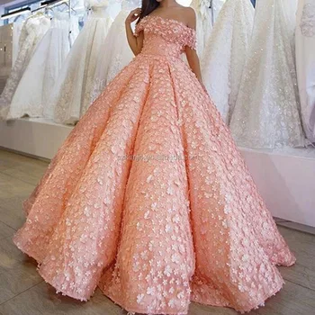 Ball Coral Long Dresses