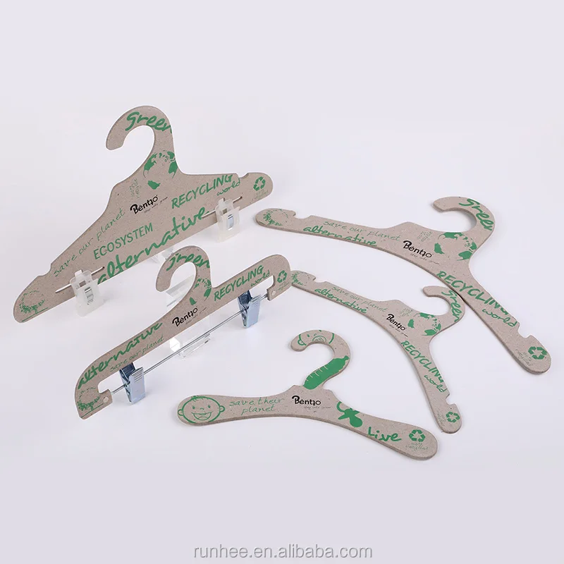 Recycled Cardboard Hangers 2.5mm 3mm 3.5mm Thick Paper Hangers For Garment Use
