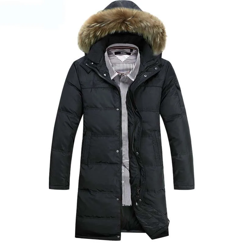 2015 big size Long men winter down&Fur jacket, 4XL tall