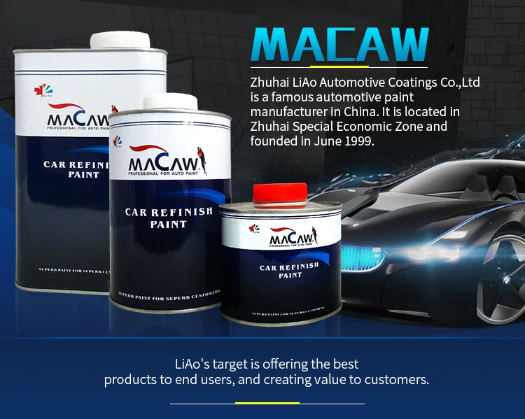 Coating From Macaw Car Paint High Gloss Clear Coat Fast Dry Hardener Nc
