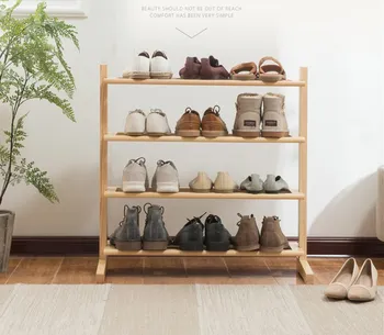 large wooden shoe storage