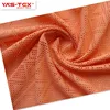 Wholesale fabric warm color 95% polyester 5% spandex jacquard lace fabric for fashion dress