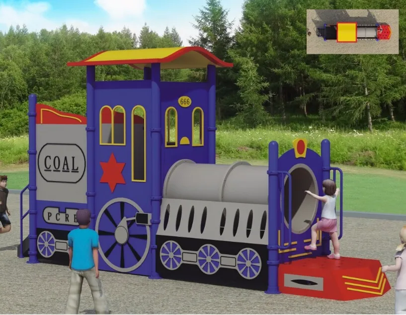 Classical Train Series Affordable Plastic Children Playground Equipment