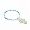 Miyuki Seed Beads Bracelet Handmade Hamsa Hand Bracelet Adjustable Women's Tassel Bracelet