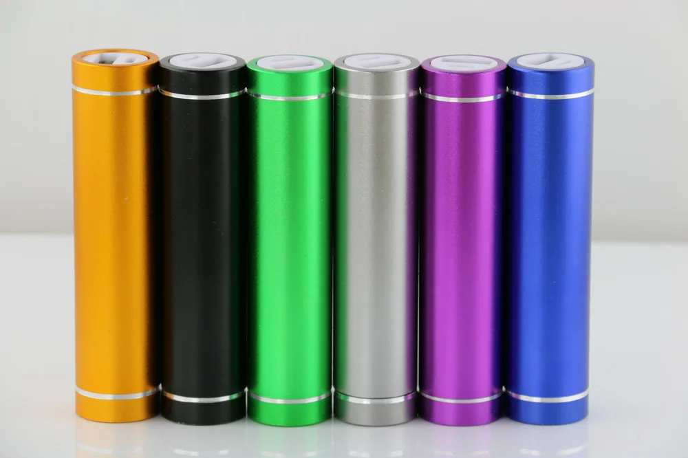 2016 New inventions tube cylinder shape universal portable power bank 2600mah powerbank