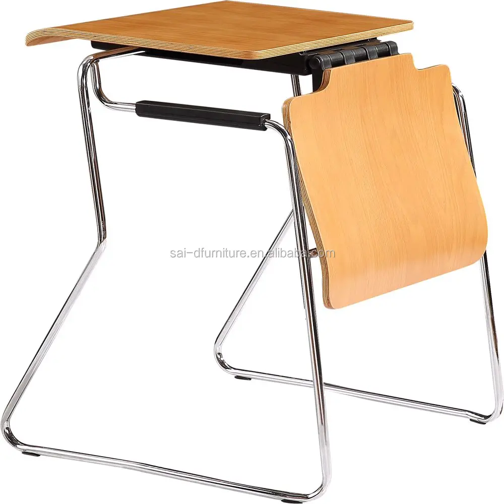 student chair with writing pad