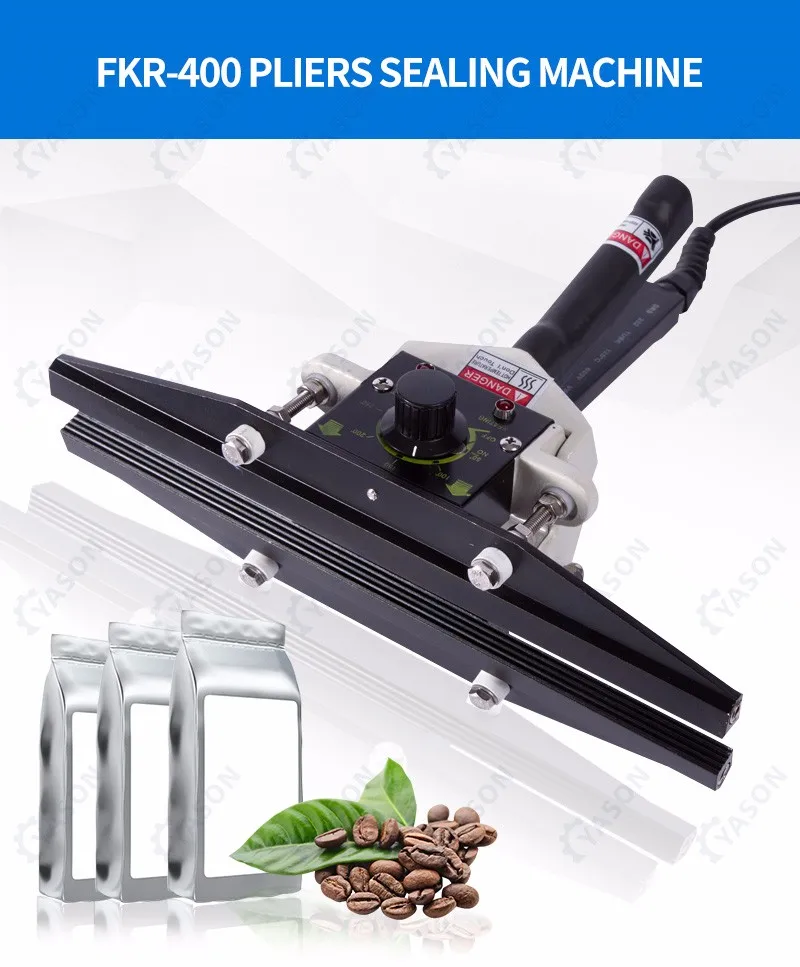 Fkr400 Pliers Sealing Machine Hand Folder Width Crimp Portable Heat