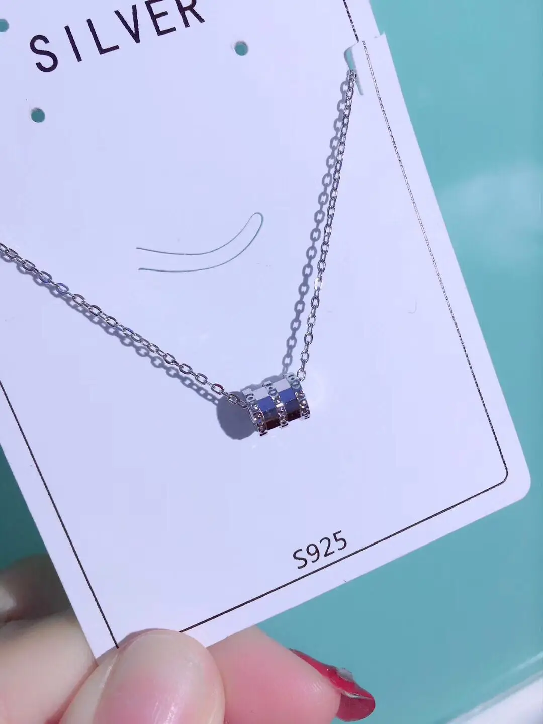 925 Sterling Silver Heart Shape Sapphire
