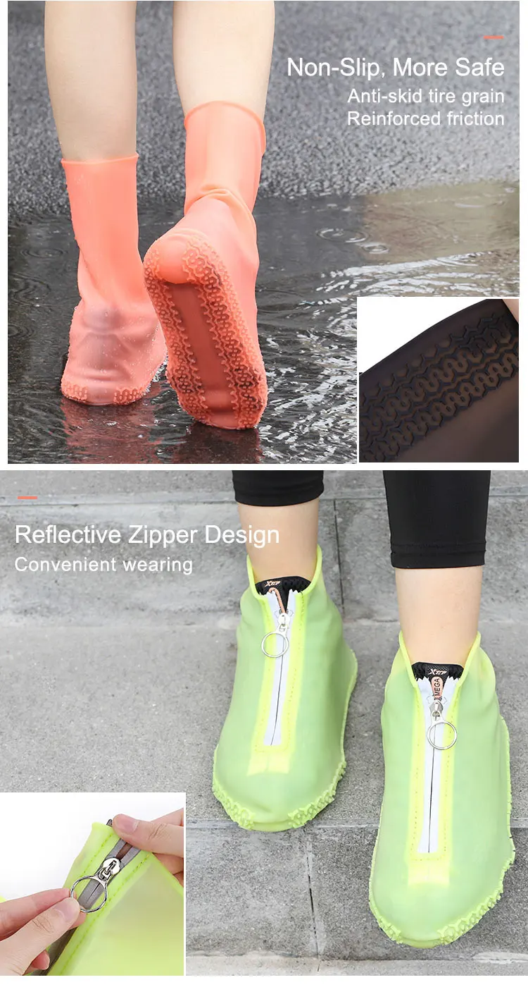 Details about   Men Women Shoes Covers Silicone Reusable Non-slip Rain Flats Boots Cover BS5 