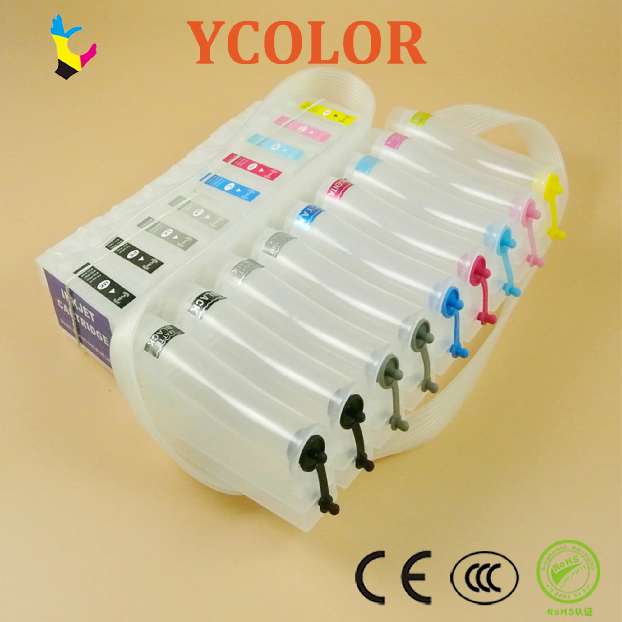 Free Shipping 9 Colorset Sc P600 Ciss System For Epson Sure Color P600 Ciss With Show Ink 7645