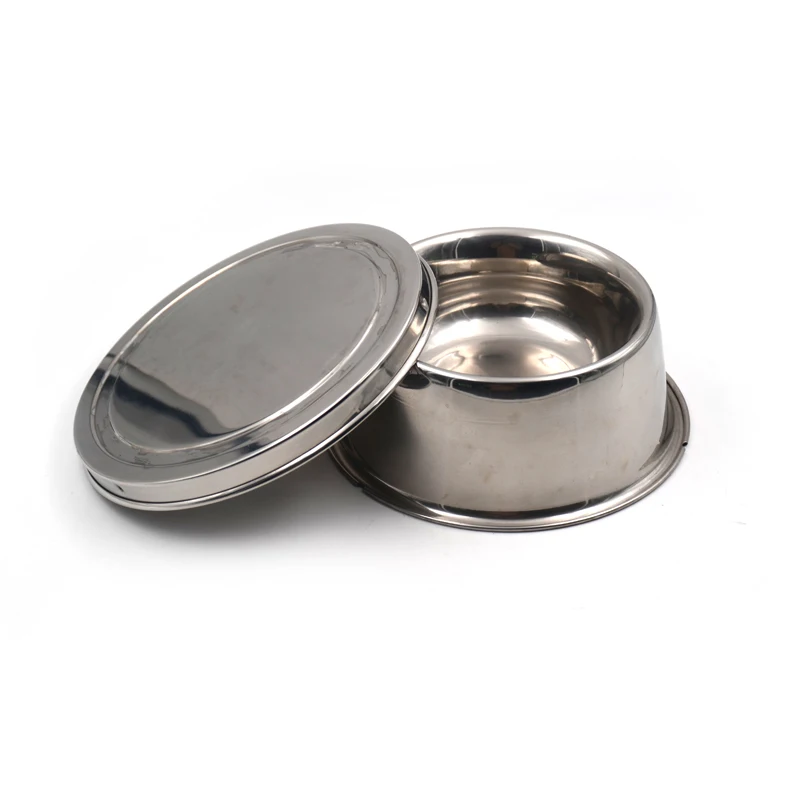 Stainless Steel Pet Bowl With Lid/stainless Steel Dog Pet Feeder With