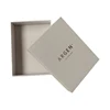 white jewelry boxes with logo in silver foil luxury eco friendly packaging