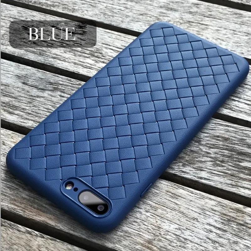 Braided leather-skin Soft TPU Case for iPhone 8 /8Plus Cover
