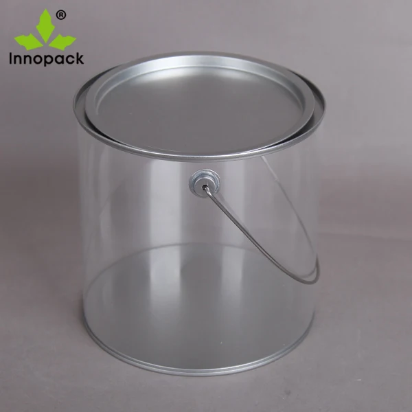 Paint Using Clear Pet Plastic Can With Metal Handle 1 Gallon - Buy ...