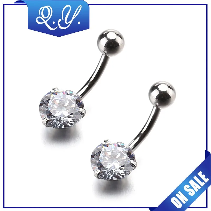 Nb0195 Double Gem Belly Navel Piercing,Surface Piercing Jewelry Buy