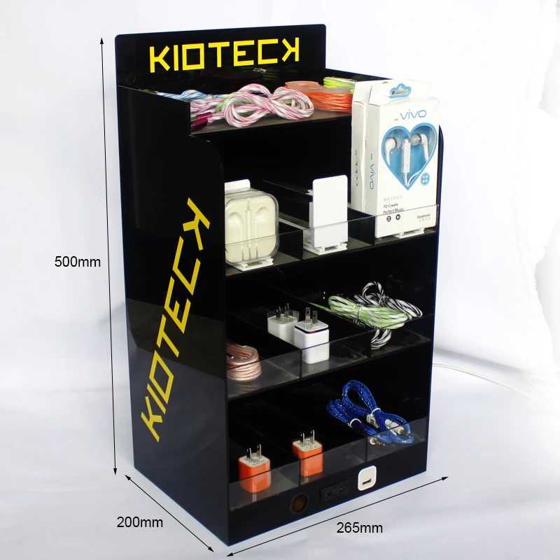 Clear Counter Cell Phone Accessory Display Rack,Acrylic Phone Charger