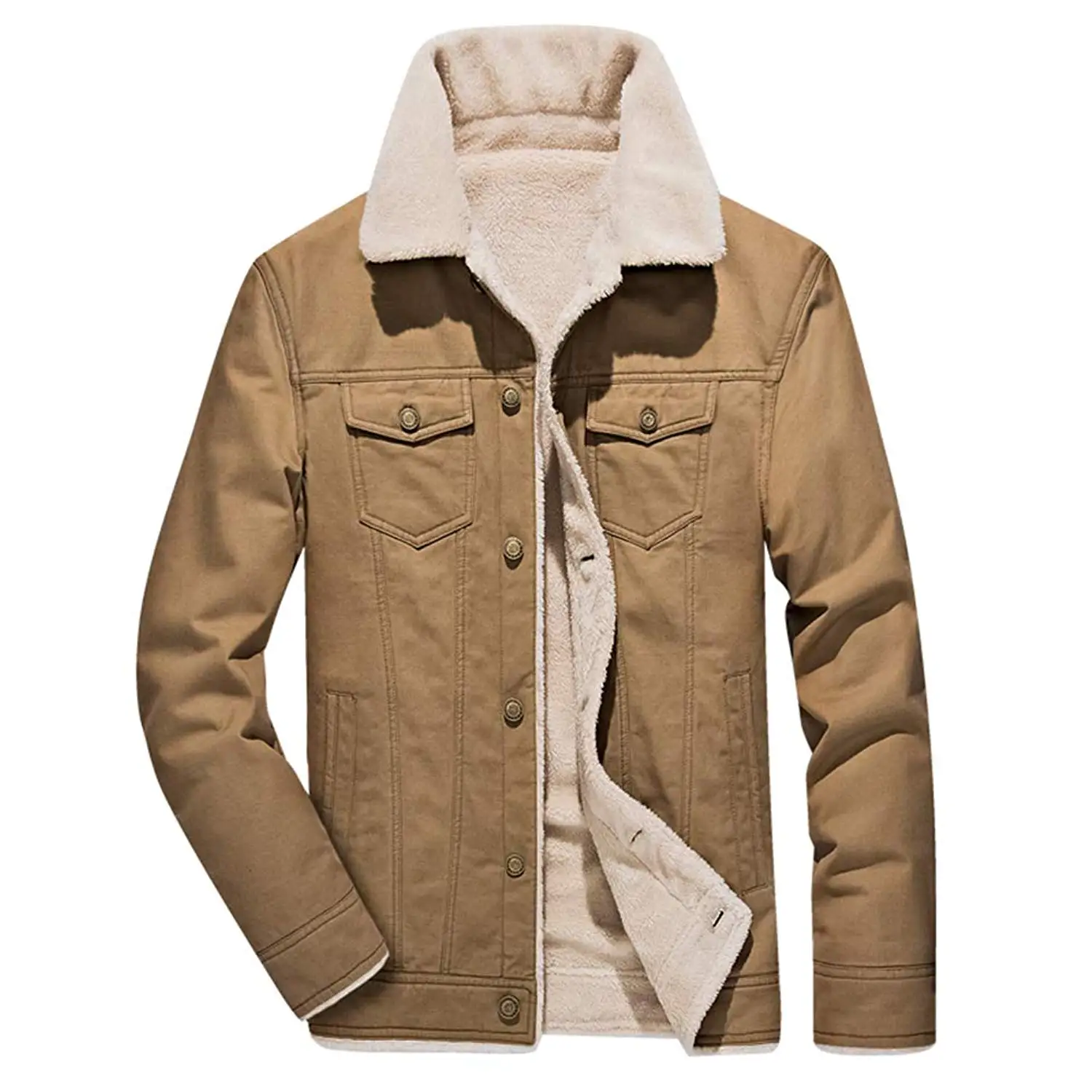 sherpa collar mens jacket