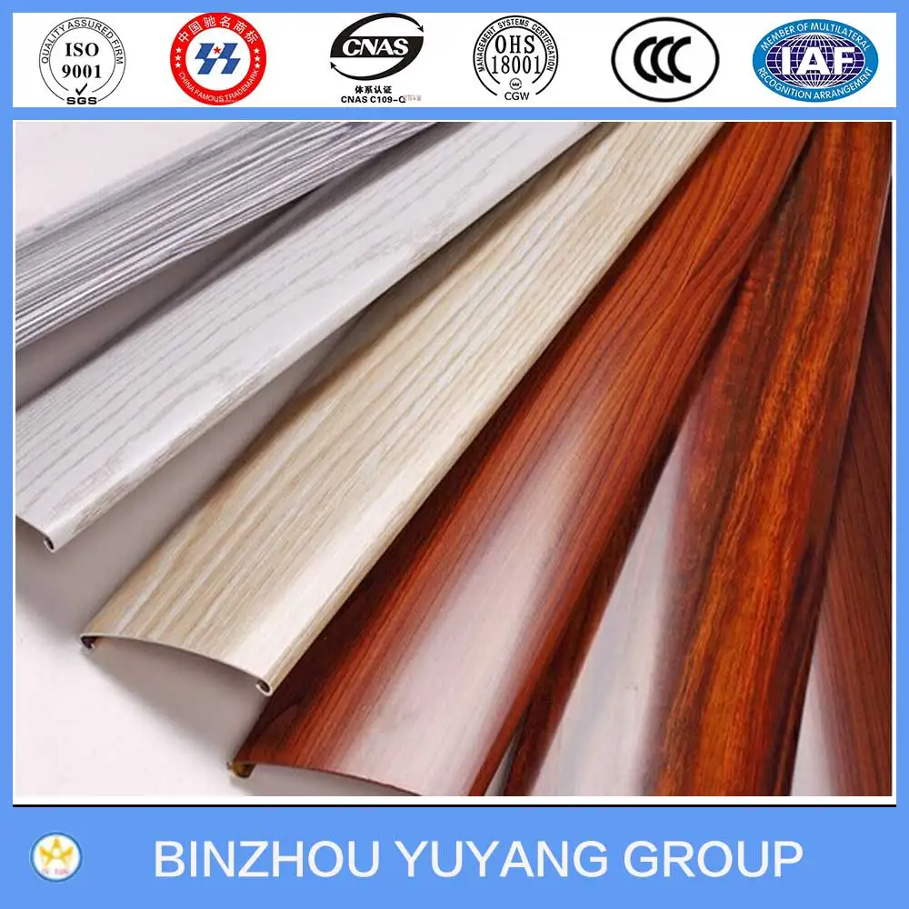 Customized extrusion Wooden print aluminium window profile