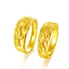 Vietnam Alluvial Gold Wedding Rings No Fade Nice Open Rings for Lover Couples Wedding Jewelry