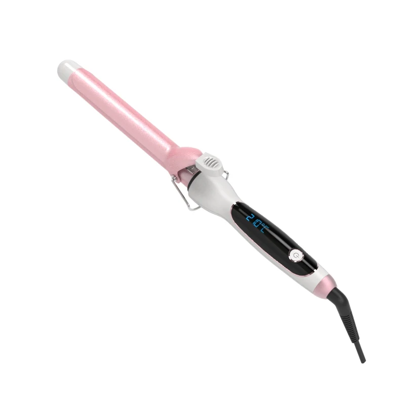 LCD display hair curler wand