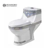 Pakistan 100MM Roughing-in ceramic sanitary ware one piece s-trap free standing bathroom wc toilet blue color