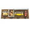 European Photo Frame 3D Vintage Wall Hanging For Home Decor Hooks With Gas Pump Bus Model
