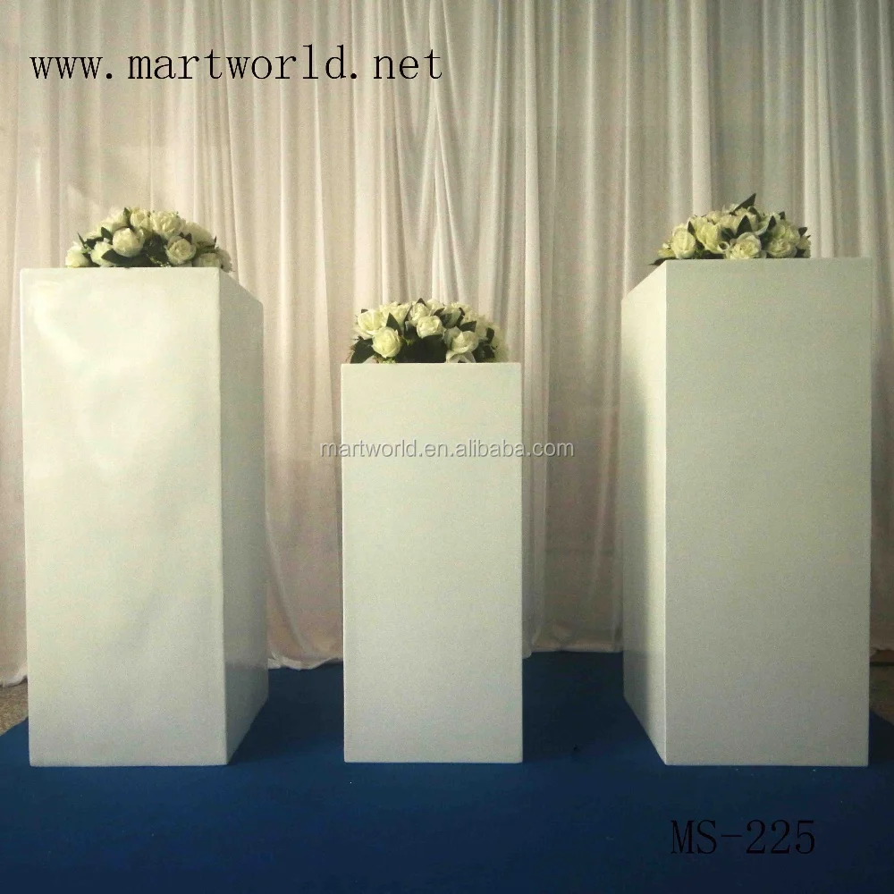 Hot White Square Wedding Pillar Wedding Decoration With Pillar Column