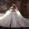 2019 Factory Customized luxury heavy beaded wedding dress No MOQ