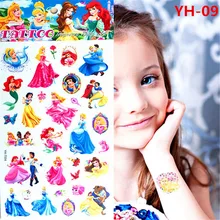 Congelou Elsa Anna tatuagem temporária adesivos crianças 21 * 10 cm à prova d ‘ água princesa adesivos Tatoo para crianças príncipe frete grátis