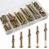 100pcs (50 Pairs) High Quality Hexagon Socket Head Cap Furniture Bolts Nuts Kit