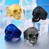 XULIN Punk cool style Skeleton jewelry Fashion men Stainless steel Skull Ring