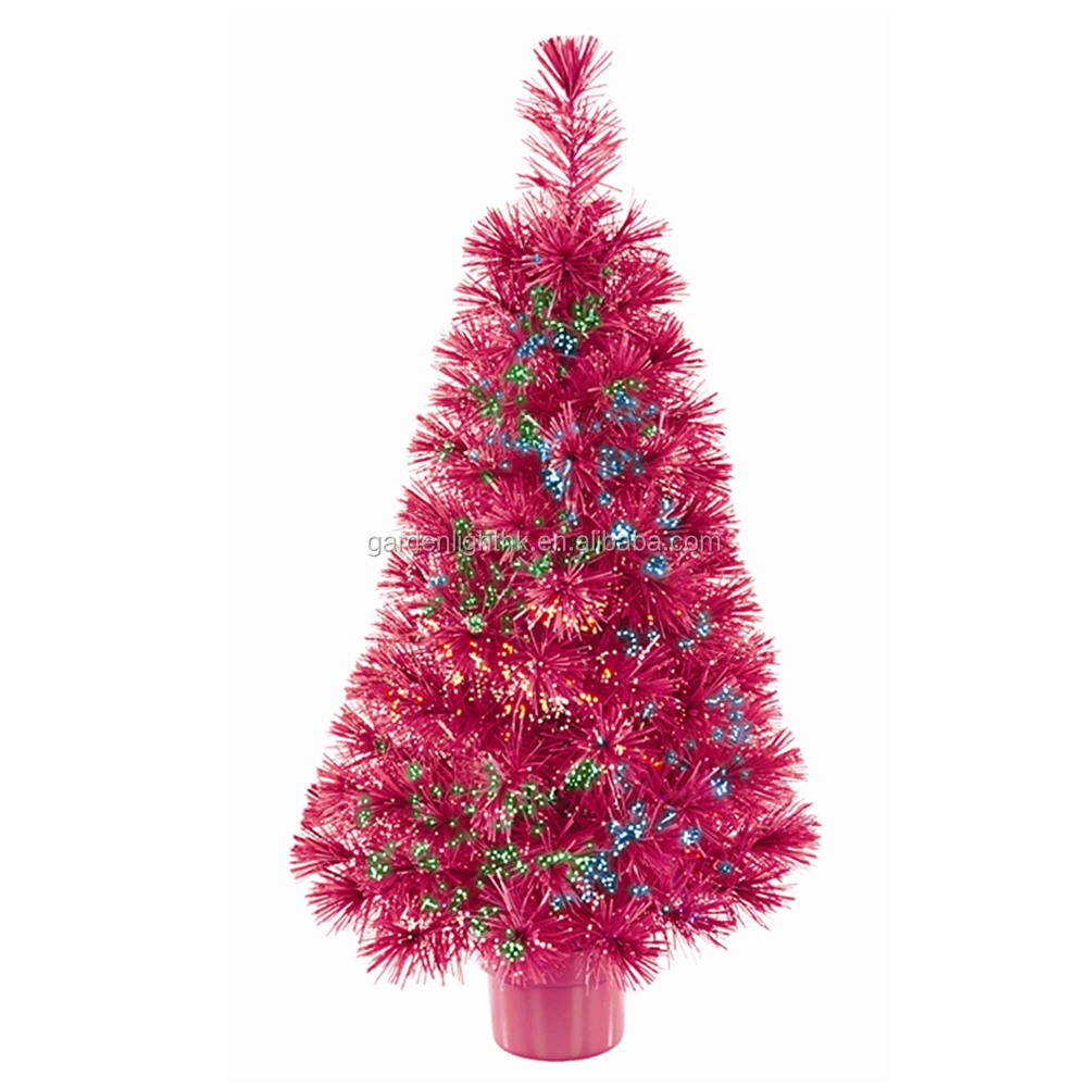 Holiday Time Manufacturer Ed 32in Color Changing Led Fiber Holiday Time Manufacturer Ed 32in Color Changing Led Fiber Optic Red Christmas Potted Tree