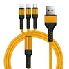 Top Quality Braid 3 In 1 Micro USB Type C Multi Charger Charging Date Cable USB