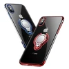 Free Shipping Plating Transparent Case For iPhone XS MAX XR X 8 7 Plus OTAO Ring Holder Phone Case For iPhone 6 6s Plus Cover