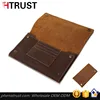 High quality vintage genuine crazy horse leather handmade wallet for men with button