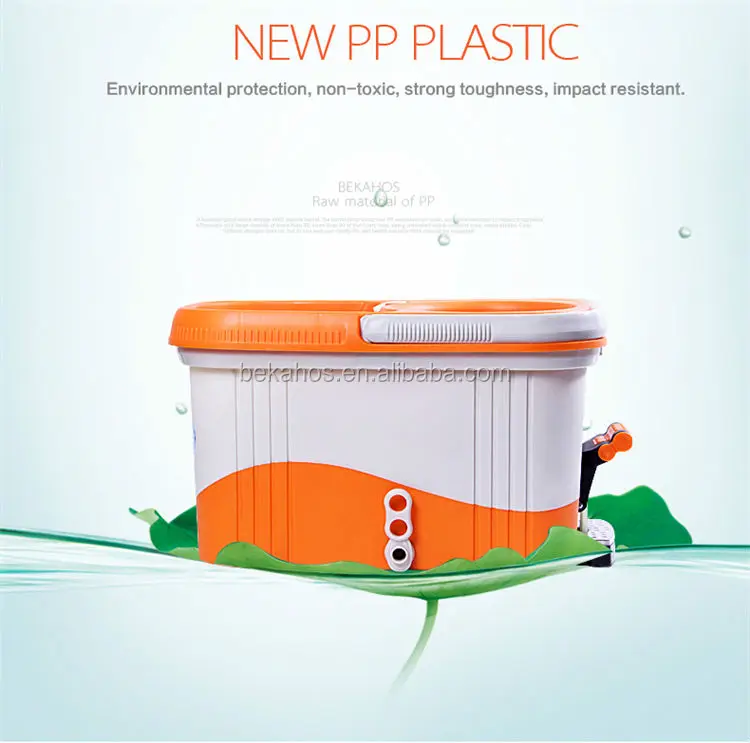 4drives Spin Mop Square bucket Orange+White (4)