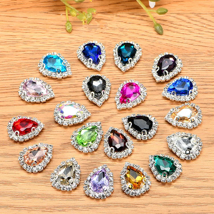 High Quality Glass Crystal Stones With Cup Chain Claws Rhinestones For ...