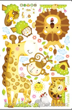 Abc Kebun Binatang Hewan Kartun Pvc Ramah Lingkungan Singa Girafffe
