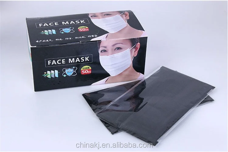 Disposable Non Woven 3ply 4ply Active Carbon Charcoal Filter Black