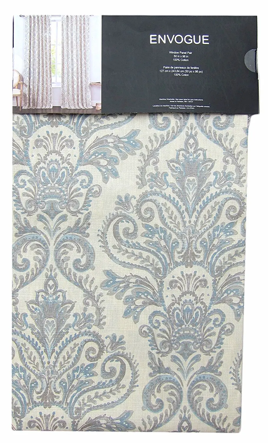 Cheap Blue Paisley Curtains